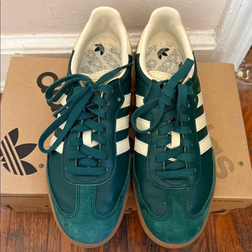 Adidas samba Green and Cream Sneakers women size 9 men size 7.5 - Picture 4 of 6